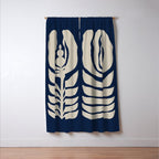 Night Bloom - Blue Window Curtain Gallery Image 3