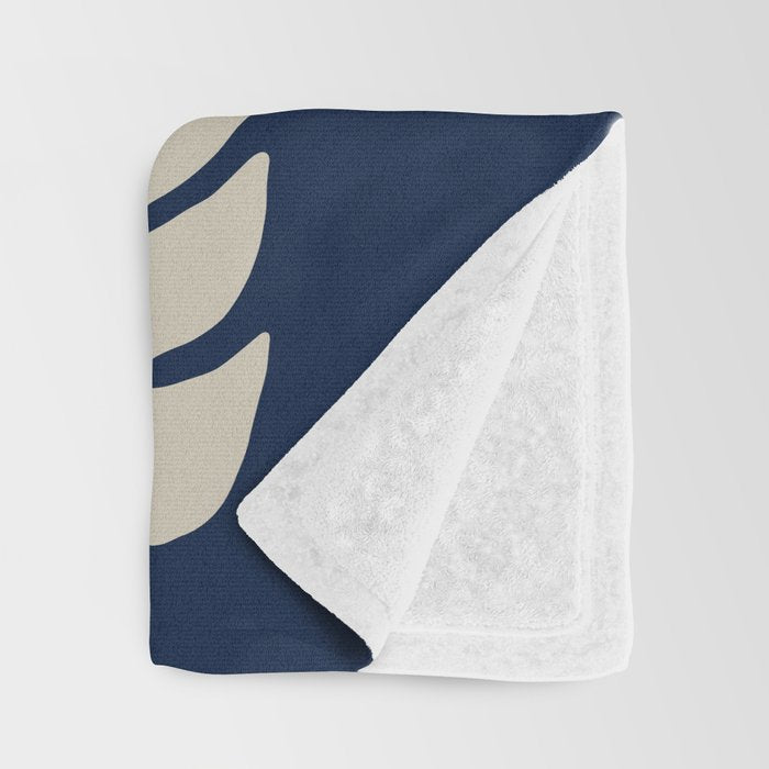 Night Bloom - Blue Throw Blanket Gallery Image 3