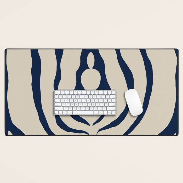 Night Bloom - Blue Desk Mat Gallery Image 1