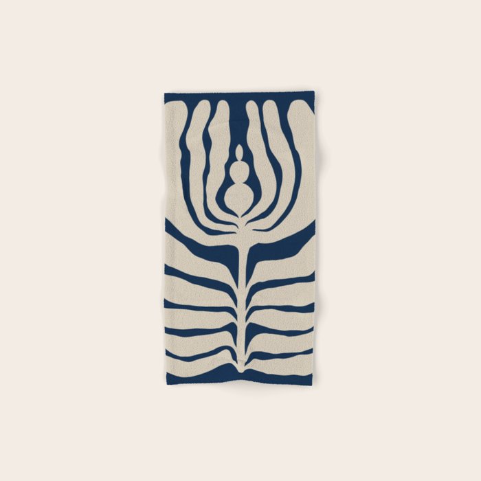 Night Bloom - Blue Bath Towel Gallery Image 1