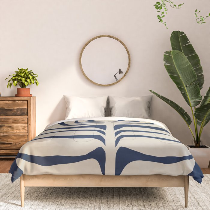 Night Bloom - Blue Comforter Gallery Image 3
