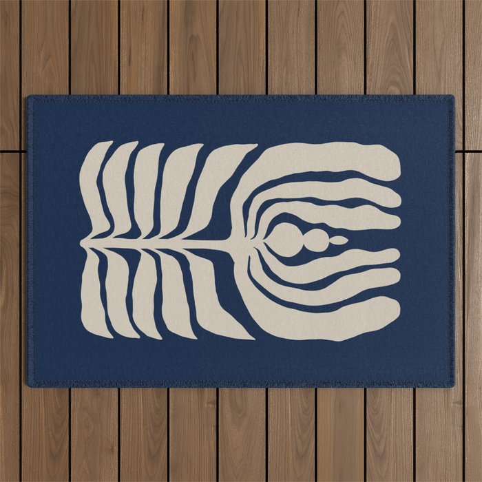 Night Bloom - Blue Outdoor Rug Gallery Image 1
