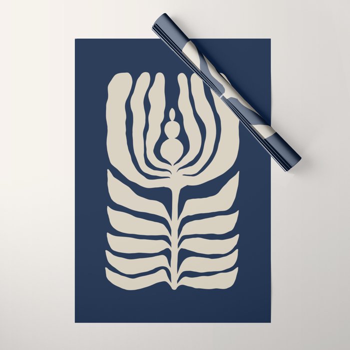Night Bloom - Blue Wrapping Paper Gallery Image 1