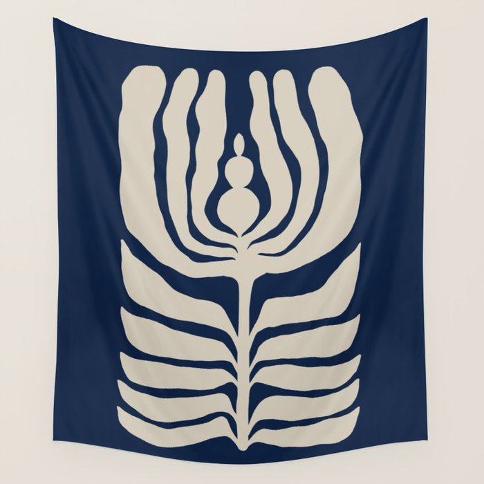 Night Bloom - Blue Wall Tapestry Gallery Image 4