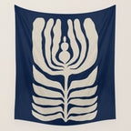 Night Bloom - Blue Wall Tapestry Gallery Image 4