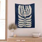 Night Bloom - Blue Wall Tapestry Gallery Image 2