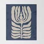 Night Bloom - Blue Throw Blanket Gallery Image 2