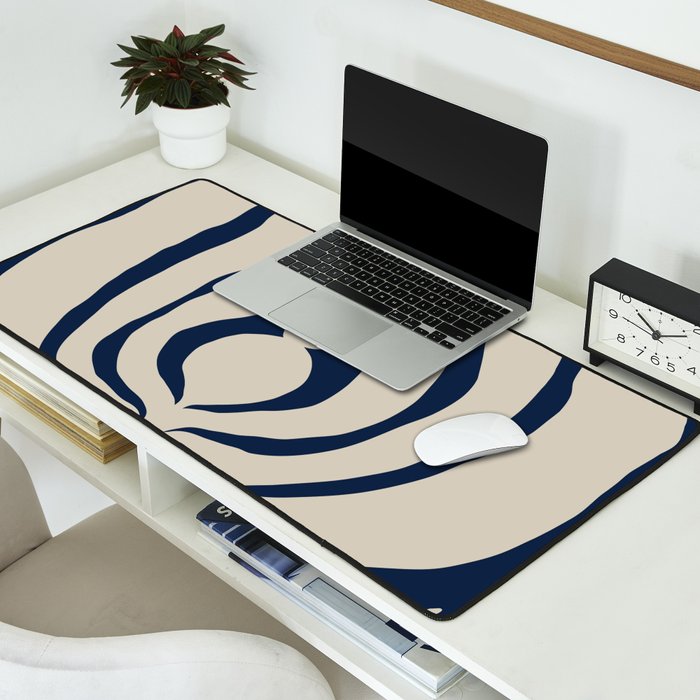 Night Bloom - Blue Desk Mat Gallery Image 2