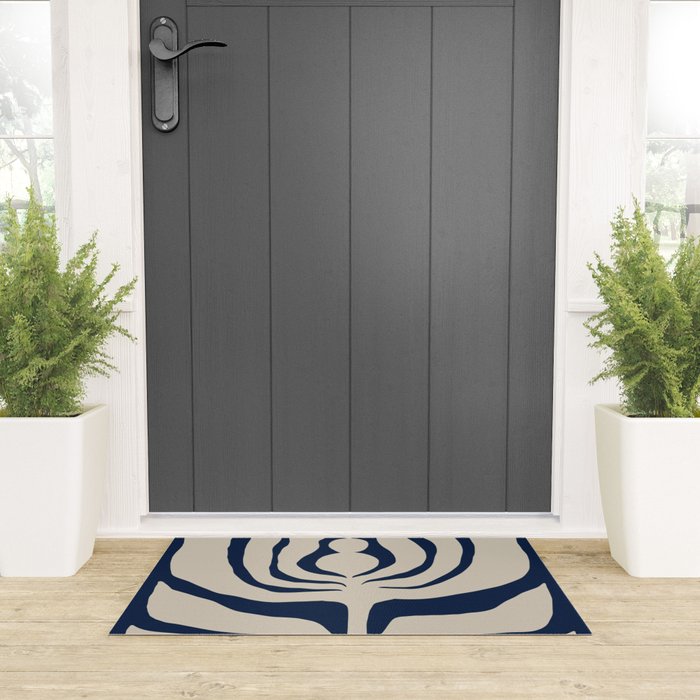 Night Bloom - Blue Welcome Mat Gallery Image 3