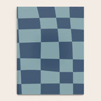 Abstract Checkerboard plaid pattern navy blue  Notebook Gallery Image 4