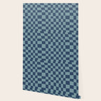 Abstract Checkerboard plaid pattern navy blue  Wallpaper Gallery Image 2