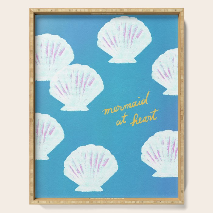 Mermaid At Heart - Blue Shells Serving Tray Gallery Image 1