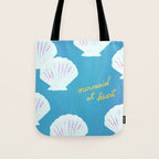 Mermaid At Heart - Blue Shells Tote Bag Gallery Image 1