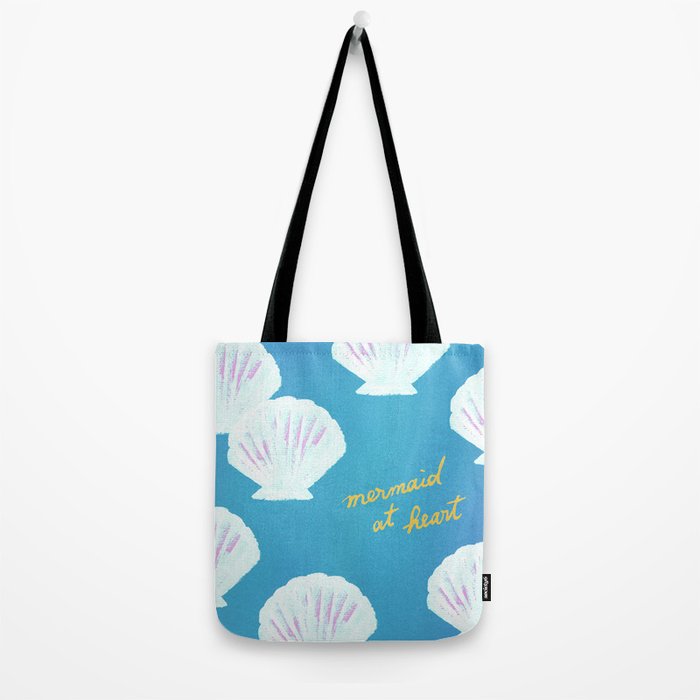 Mermaid At Heart - Blue Shells Tote Bag Gallery Image 2