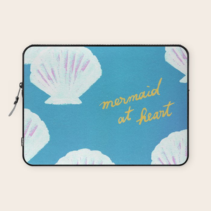 Mermaid At Heart - Blue Shells Laptop Sleeve Gallery Image 1