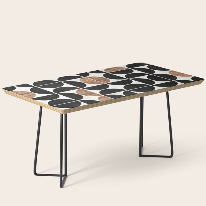 Mid-Century Modern Pattern No.1 - Concrete and Wood Coffee Table Gallery Image 1