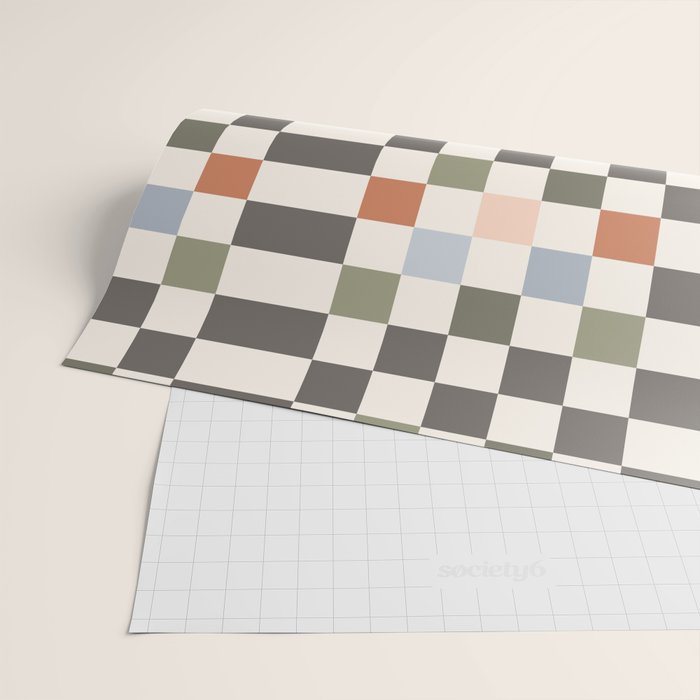Fall Checkerboard Wrapping Paper Gallery Image 2