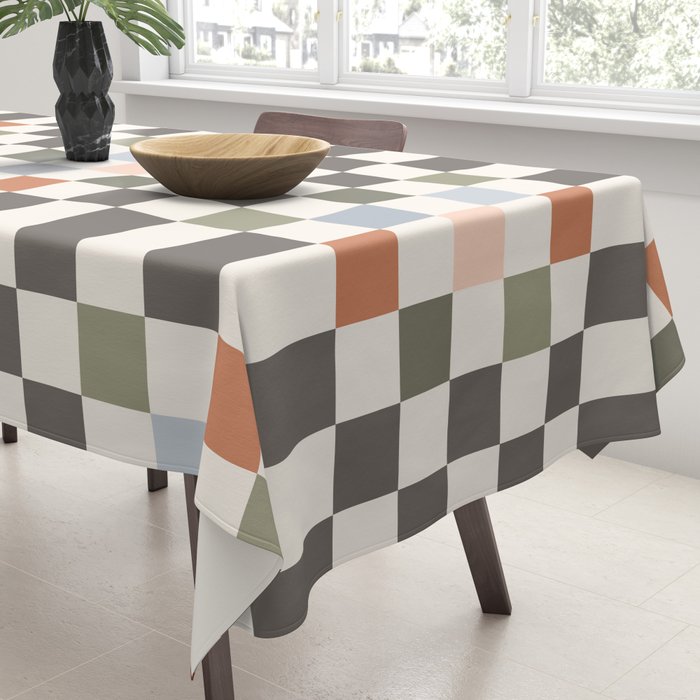 Fall Checkerboard Tablecloth Gallery Image 3