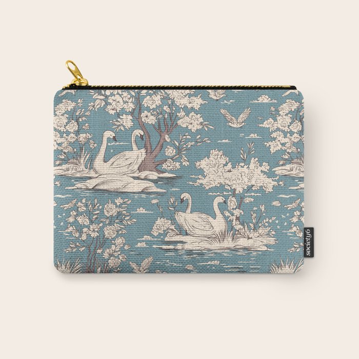 Elegant Swans in Bloom Carry All Pouch Gallery Image 1