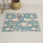 Elegant Swans in Bloom Rug Gallery Image 1