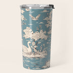 Elegant Swans in Bloom Travel Mug Gallery Image 2