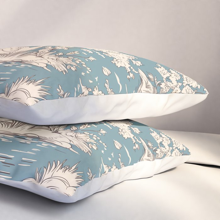 Elegant Swans in Bloom Pillow Sham Gallery Image 3