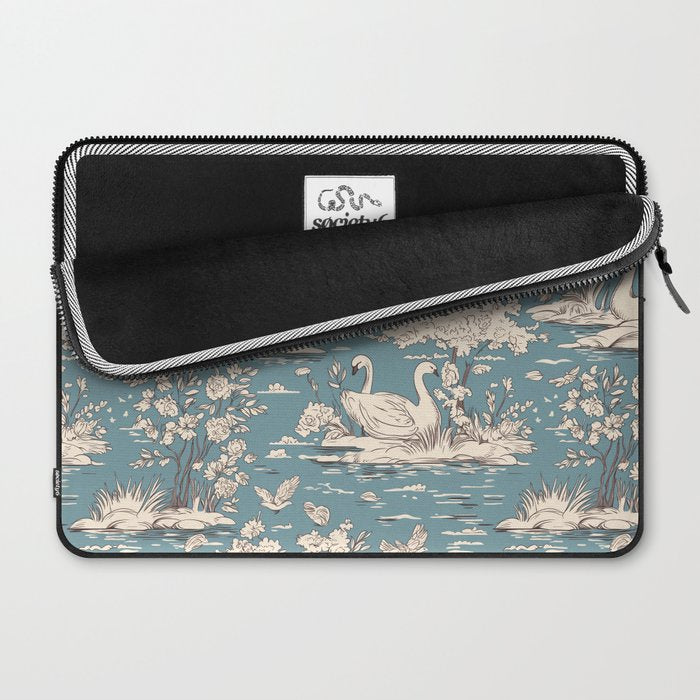 Elegant Swans in Bloom Laptop Sleeve Gallery Image 2