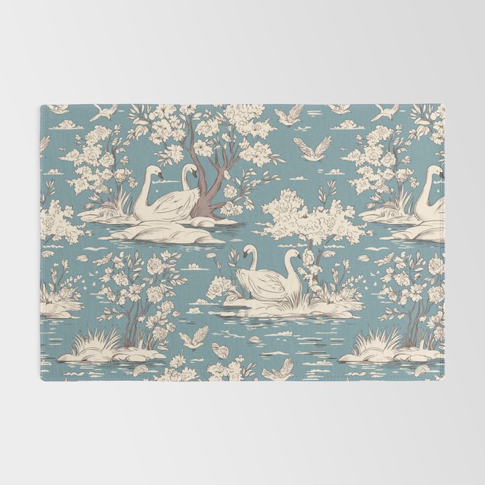 Elegant Swans in Bloom Rug Gallery Image 2