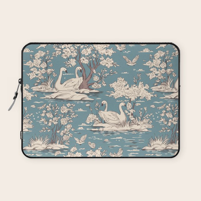 Elegant Swans in Bloom Laptop Sleeve Gallery Image 1