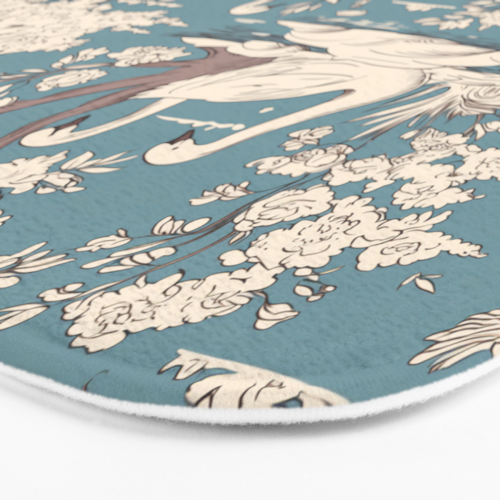 Elegant Swans in Bloom Bath Mat Gallery Image 3