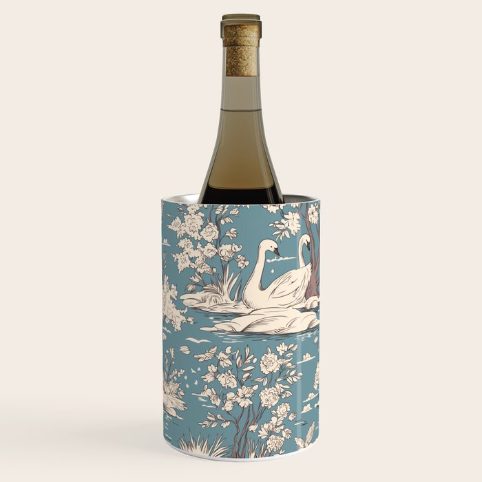 Elegant Swans in Bloom Wine Chiller Gallery Image 2