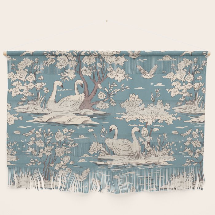 Elegant Swans in Bloom Wall Hanging Gallery Image 1