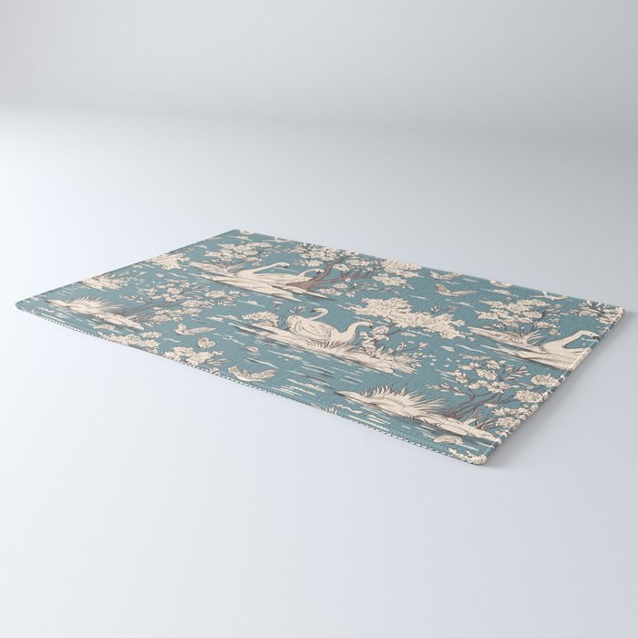 Elegant Swans in Bloom Rug Gallery Image 3