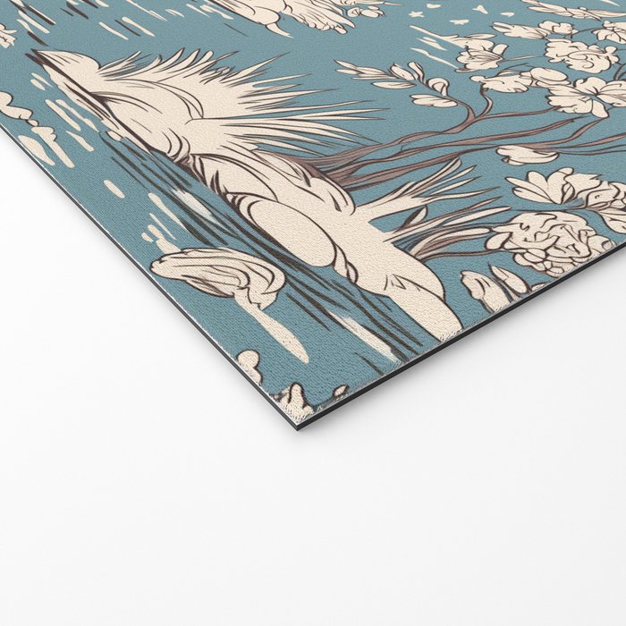 Elegant Swans in Bloom Welcome Mat Gallery Image 2