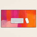 Colors of Love - colorful bright acrylic abstract painting Desk Mat Gallery Image 1