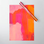 Colors of Love - colorful bright acrylic abstract painting Wrapping Paper Gallery Image 1