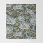 Water Lily (NYMPHAEA) Throw Blanket Gallery Image 2