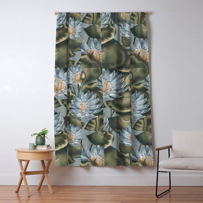 Water Lily (NYMPHAEA) Window Curtain Gallery Image 5
