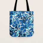 Tropical watercolor flower nature art pattern Tote Bag Gallery Image 1