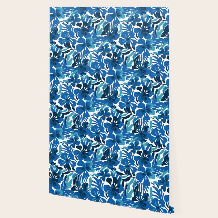 Tropical watercolor flower nature art pattern Wallpaper Gallery Image 2