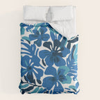 Tropical watercolor flower nature art pattern Comforter Gallery Image 6