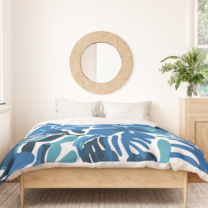 Tropical watercolor flower nature art pattern Duvet Cover Gallery Image 3