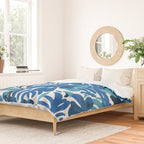 Tropical watercolor flower nature art pattern Duvet Cover Gallery Image 2