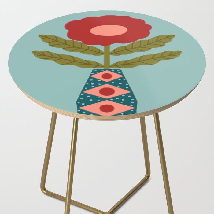 Groovy Floral Vase - Green  Side Table Gallery Image 2
