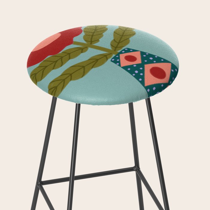 Groovy Floral Vase - Green  Stool Gallery Image 2