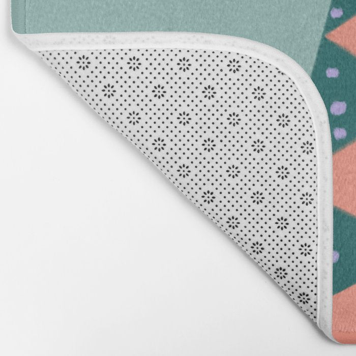 Groovy Floral Vase - Green  Bath Mat Gallery Image 2