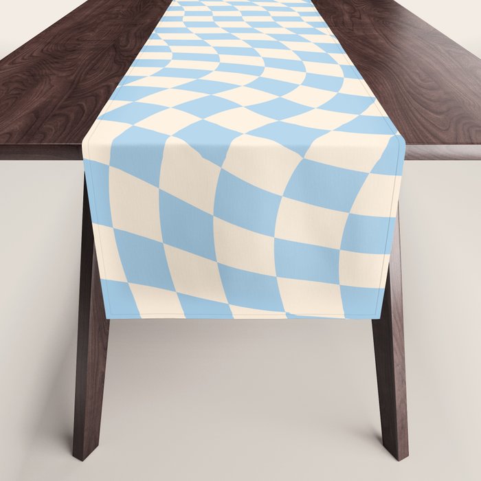 Check - Baby Blue Twist â Checkerboard Print Table Runner Gallery Image 1