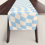 Check - Baby Blue Twist â Checkerboard Print Table Runner Gallery Image 1