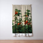 Japandi Wall Art Tomato Girl Summer Japanese Art Botanical Wall Art Sage Green Poster Maximalist Art Window Curtain Gallery Image 3