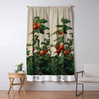 Japandi Wall Art Tomato Girl Summer Japanese Art Botanical Wall Art Sage Green Poster Maximalist Art Window Curtain Gallery Image 5